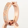 Boucles d&rsquo;oreilles Love, multi-port, demi-sertissage