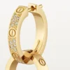 Boucles d&rsquo;oreilles Love, multi-port, demi-sertissage