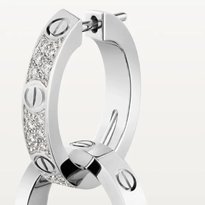 Boucles d&rsquo;oreilles Love, multi-port, demi-sertissage