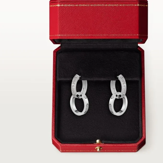 Boucles d&rsquo;oreilles Love, multi-port, demi-sertissage