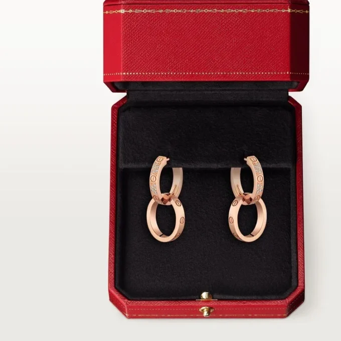 Boucles d&rsquo;oreilles Love, multi-port, demi-sertissage