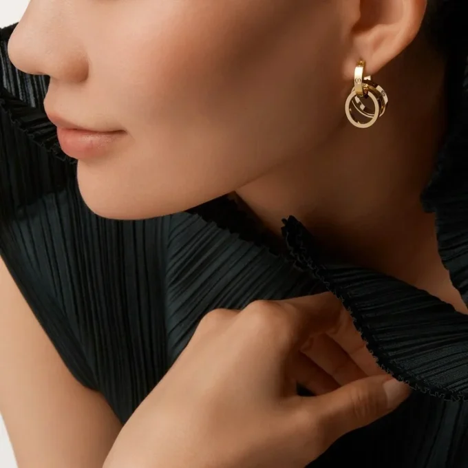 Boucles d&rsquo;oreilles Love, multi-positions