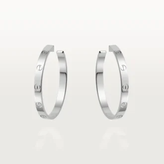 Boucles d&rsquo;oreilles Love – Or blanc – Cartier