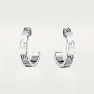 Boucles d&rsquo;oreilles Love – Or blanc – Cartier
