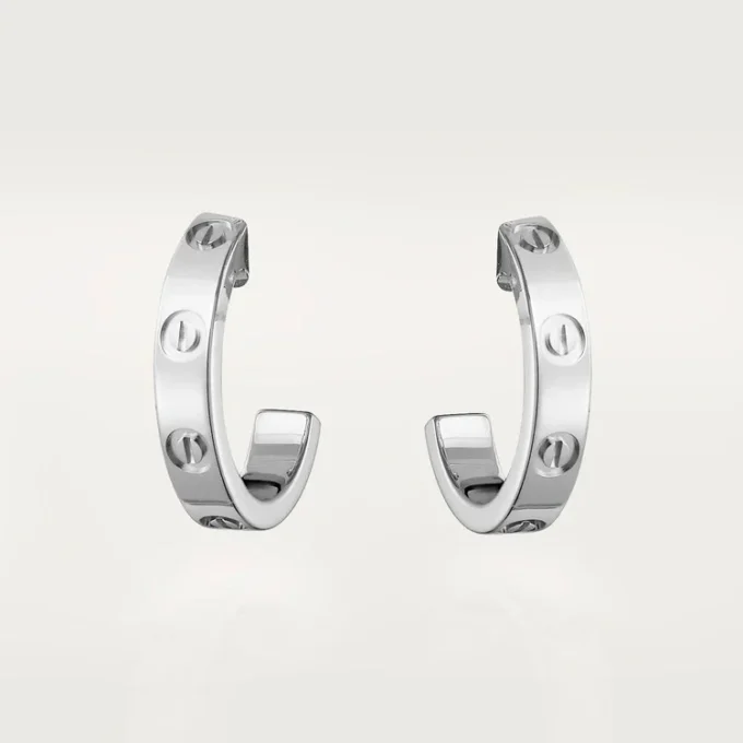 Boucles d&rsquo;oreilles Love – Or blanc – Cartier