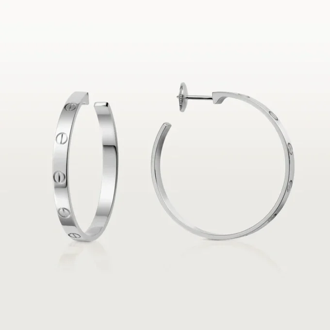 Boucles d&rsquo;oreilles Love – Or blanc – Cartier