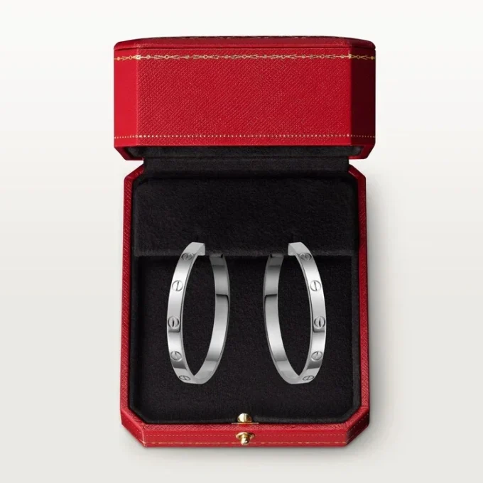 Boucles d&rsquo;oreilles Love – Or blanc – Cartier