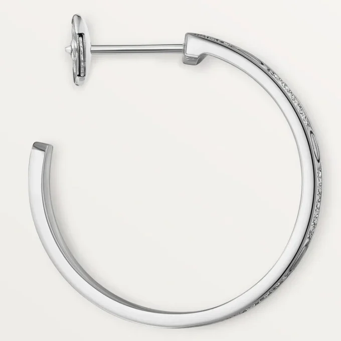 Boucles d&rsquo;oreilles Love – Or blanc, diamant – Cartier