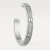Boucles d&rsquo;oreilles Love – Or blanc, diamant – Cartier