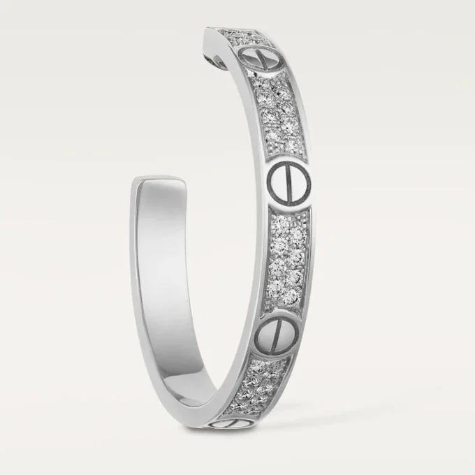 Boucles d&rsquo;oreilles Love – Or blanc, diamant – Cartier