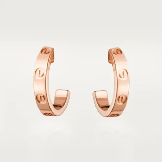 Boucles d&rsquo;oreilles Love – Or rose – Cartier