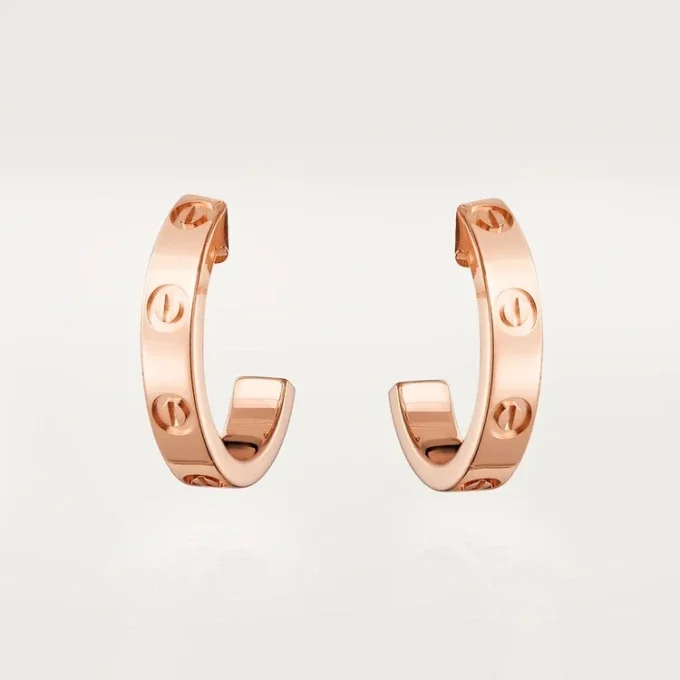 Boucles d&rsquo;oreilles Love – Or rose – Cartier