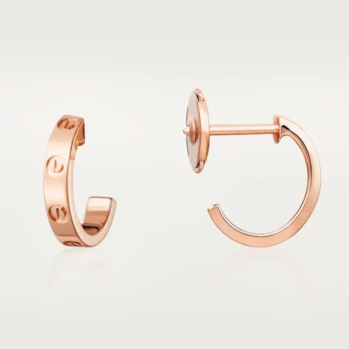 Boucles d&rsquo;oreilles Love – Or rose – Cartier