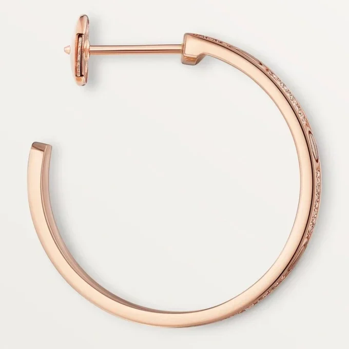 Boucles d&rsquo;oreilles Love – Or rose, diamant – Cartier