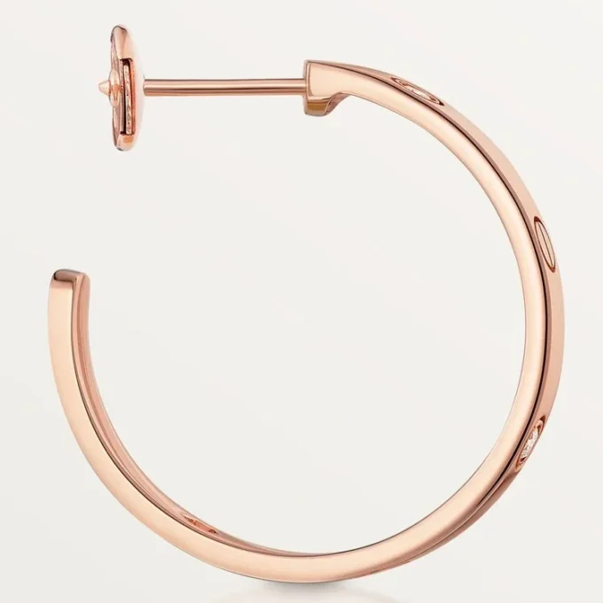 Boucles d&rsquo;oreilles Love – Or rose, diamant – Cartier