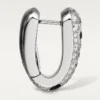 Boucles d&rsquo;oreilles Panthere Diamond Small Hoop, or blanc | Cartier US