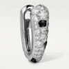 Boucles d&rsquo;oreilles Panthere Diamond Small Hoop, or blanc | Cartier US
