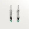 Boucles d&rsquo;oreilles Panthère de Cartier, émeraudes, pavées