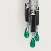 Boucles d&rsquo;oreilles Panthère de Cartier, émeraudes, pavées