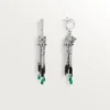 Boucles d&rsquo;oreilles Panthère de Cartier, émeraudes, pavées