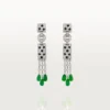 Boucles d&rsquo;oreilles Panthère de Cartier – Or blanc, émeraudes, onyx, diamants – Cartier