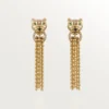 Boucles d&rsquo;oreilles Panthère de Cartier – Or jaune, diamants, grenats tsavorites, onyx – Cartier