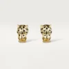 Boucles d&rsquo;oreilles Panthère de Cartier – Or jaune, laque, diamants, grenats tsavorites, onyx – Cartier