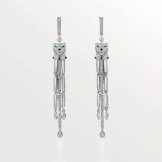 Boucles d&rsquo;oreilles Panthère de Cartier, pavées