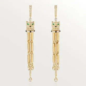 Boucles d&rsquo;oreilles Panthère de Cartier, pavées