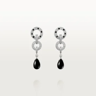 Boucles d&rsquo;oreilles Panthère de Cartier, pavées