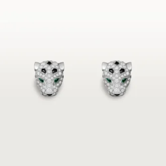 Boucles d&rsquo;oreilles Panthère de Cartier, pavées