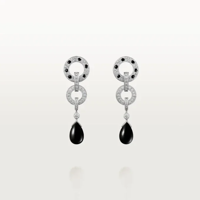 Boucles d&rsquo;oreilles Panthère de Cartier, pavées