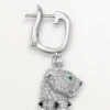 Boucles d&rsquo;oreilles Panthère de Cartier, pavées