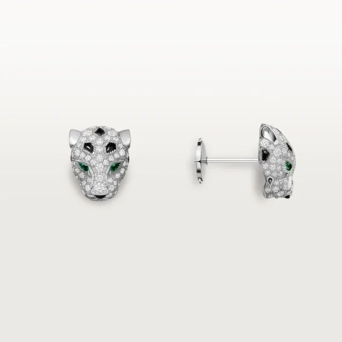Boucles d&rsquo;oreilles Panthère de Cartier, pavées