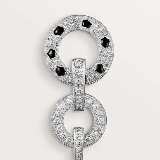 Boucles d&rsquo;oreilles Panthère de Cartier, pavées