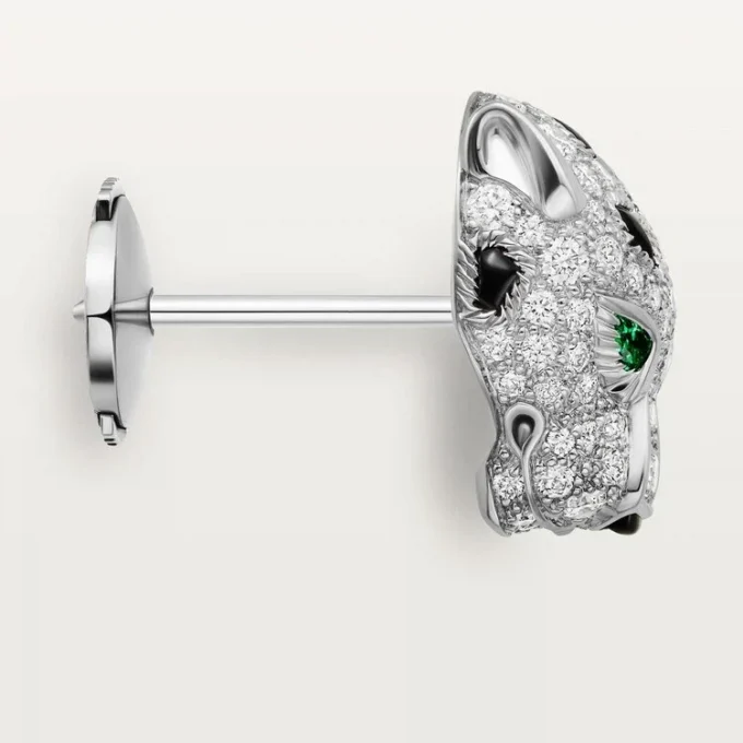 Boucles d&rsquo;oreilles Panthère de Cartier, pavées