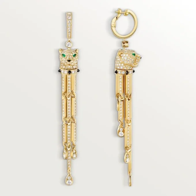Boucles d&rsquo;oreilles Panthère de Cartier, pavées