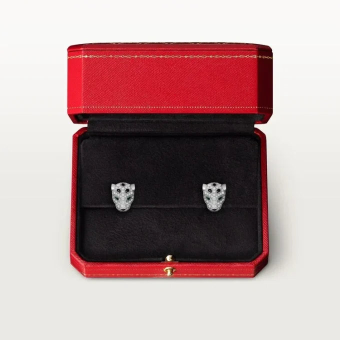Boucles d&rsquo;oreilles Panthère de Cartier, pavées