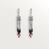 Boucles d&rsquo;oreilles Panthère de Cartier, rubis, grand modèle, pavées