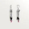 Boucles d&rsquo;oreilles Panthère de Cartier, rubis, grand modèle, pavées