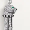 Boucles d&rsquo;oreilles Panthère de Cartier, rubis, grand modèle, pavées