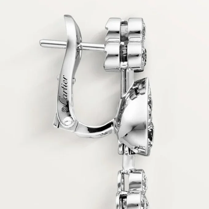 Boucles d&rsquo;oreilles Pluie de Cartier – Or blanc, diamants – Cartier