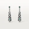 Boucles d&rsquo;oreilles [Sur]Naturel – Or blanc, émeraudes, onyx, diamants – Cartier