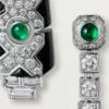 Boucles d&rsquo;oreilles [Sur]Naturel – Or blanc, émeraudes, onyx, diamants – Cartier