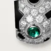 Boucles d&rsquo;oreilles [Sur]Naturel – Or blanc, émeraudes, onyx, diamants – Cartier