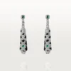 Boucles d&rsquo;oreilles [Sur]Naturel – Or blanc, émeraudes, onyx, diamants – Cartier