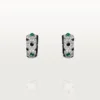 Boucles d&rsquo;oreilles [Sur]Naturel – Or blanc, émeraudes, onyx, diamants – Cartier
