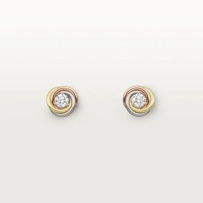 Boucles d&rsquo;oreilles Trinity, 2 diamants