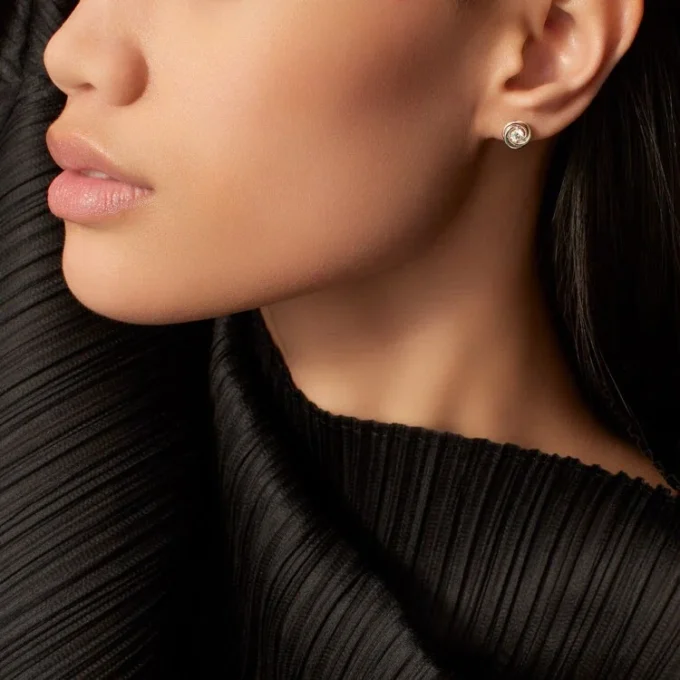 Boucles d&rsquo;oreilles Trinity, 2 diamants