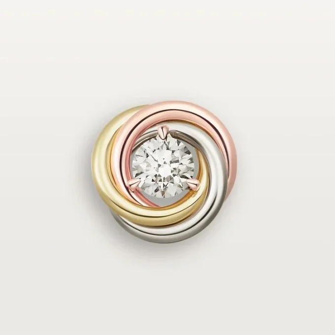 Boucles d&rsquo;oreilles Trinity, 2 diamants